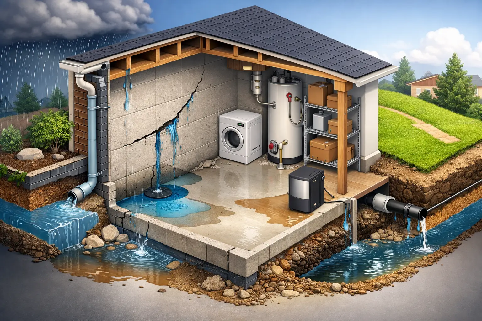 What Causes Basement Water Seepage? 8 Common Reasons