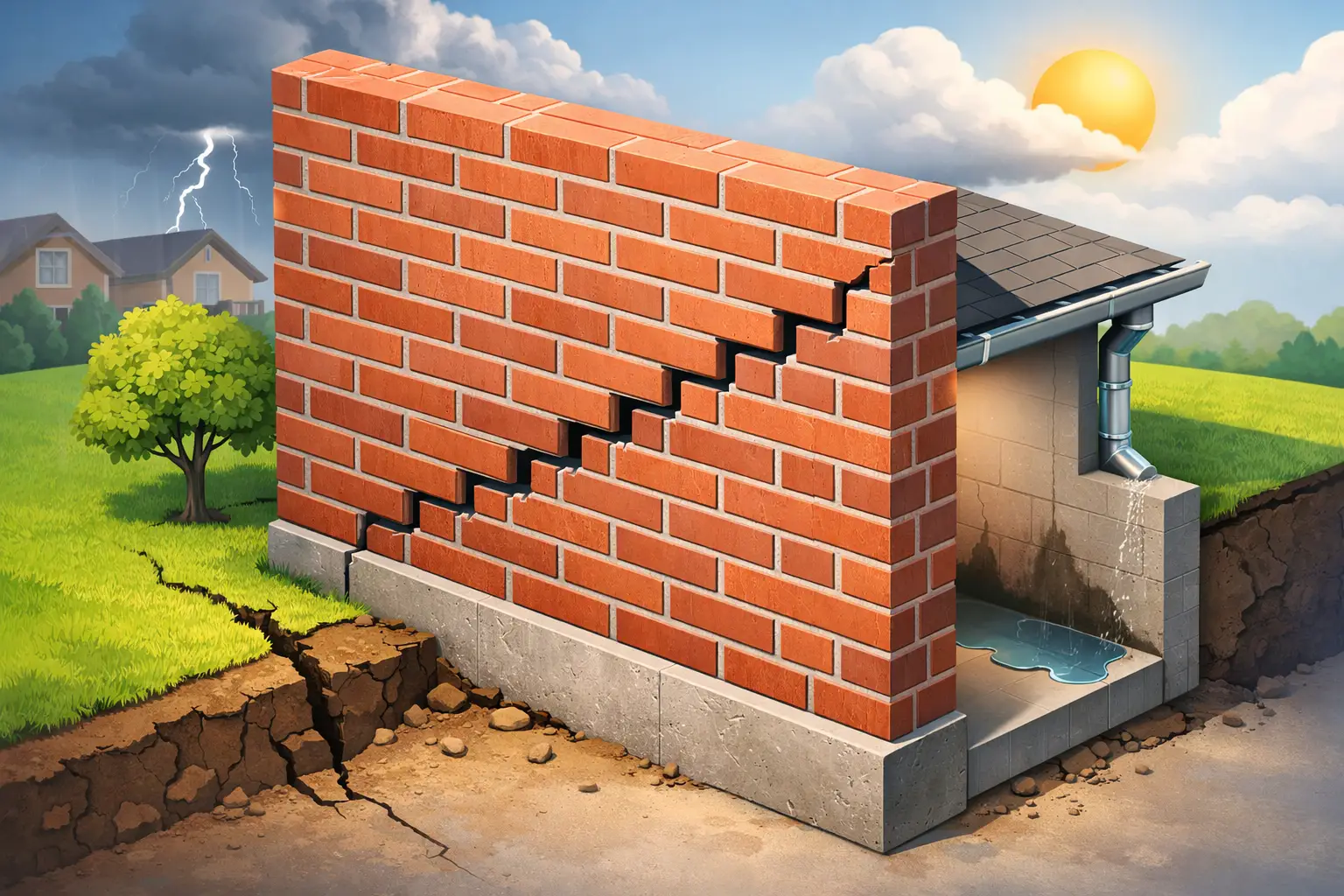 What Causes Stair Step Cracks in Brick Walls?