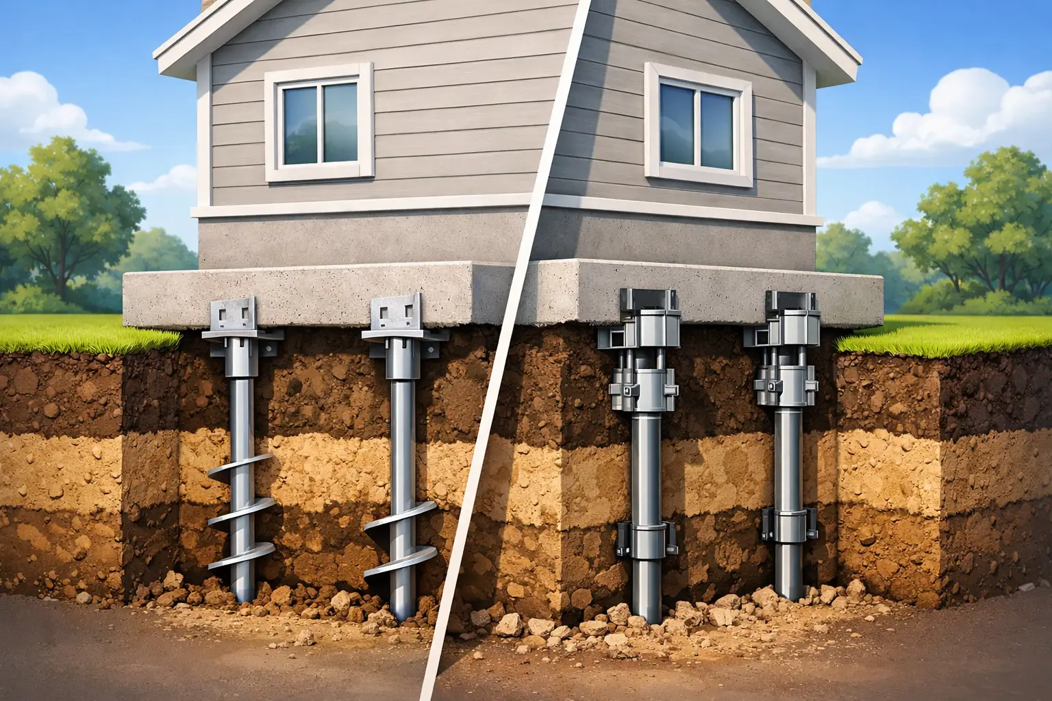Helical Piers vs Push Piers: Which Fits Your Home?