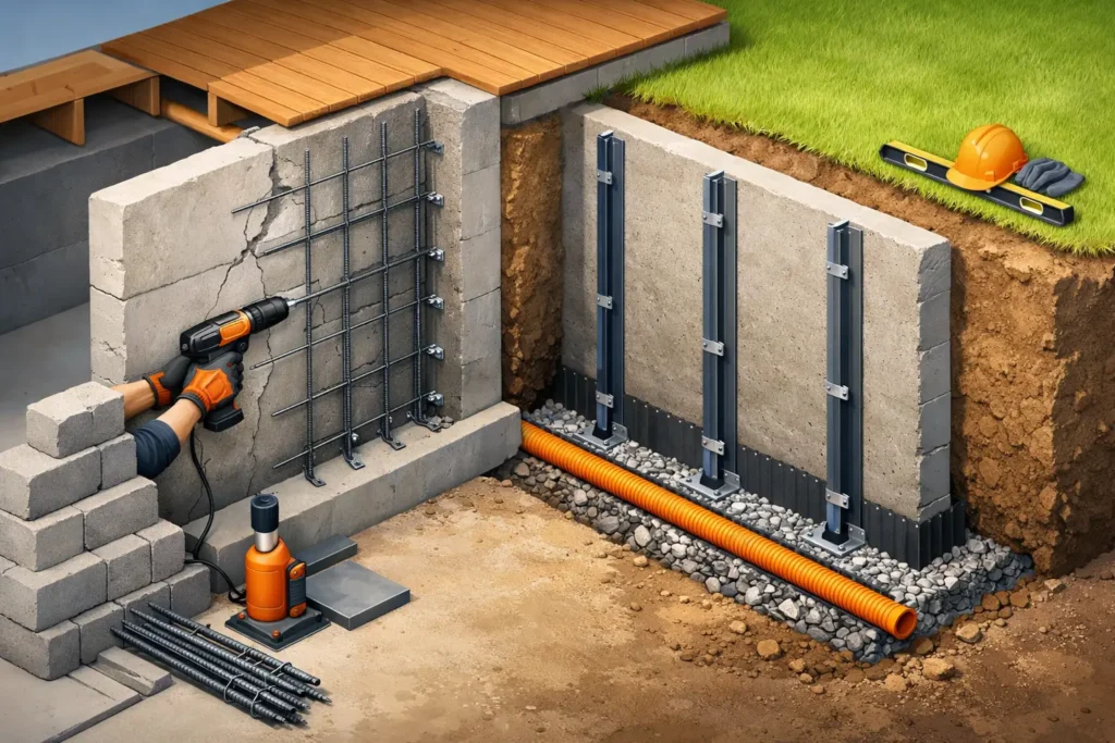How to Reinforce Foundation Walls Safely