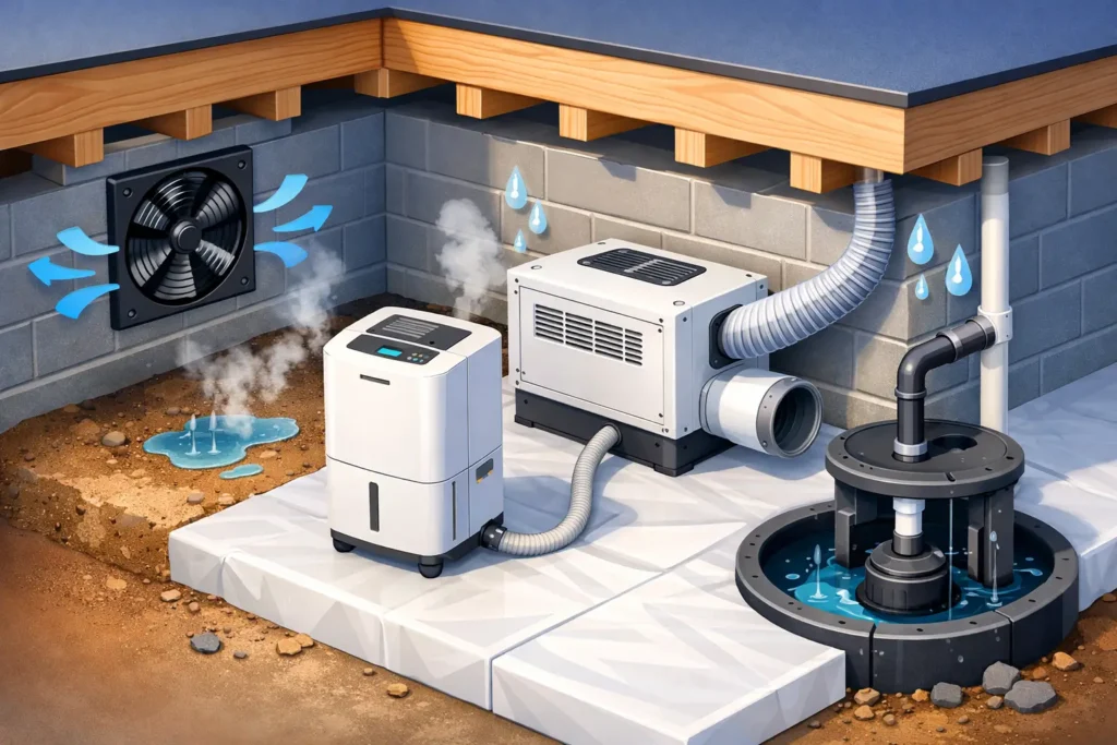 Best Crawlspace Humidity Control Options