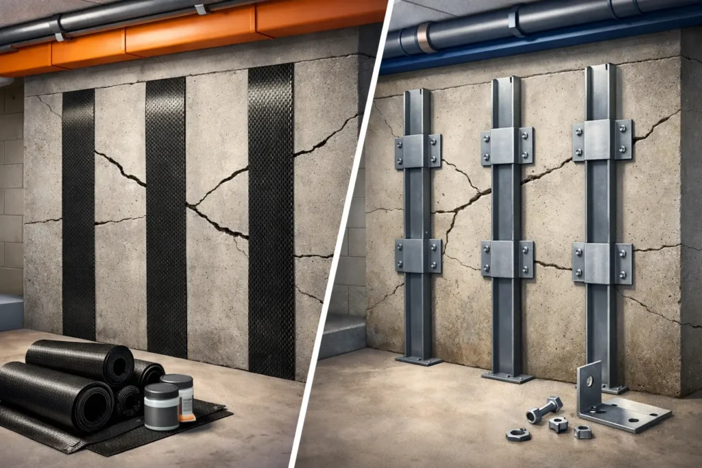Carbon Fiber vs Steel for Basement Wall Repair