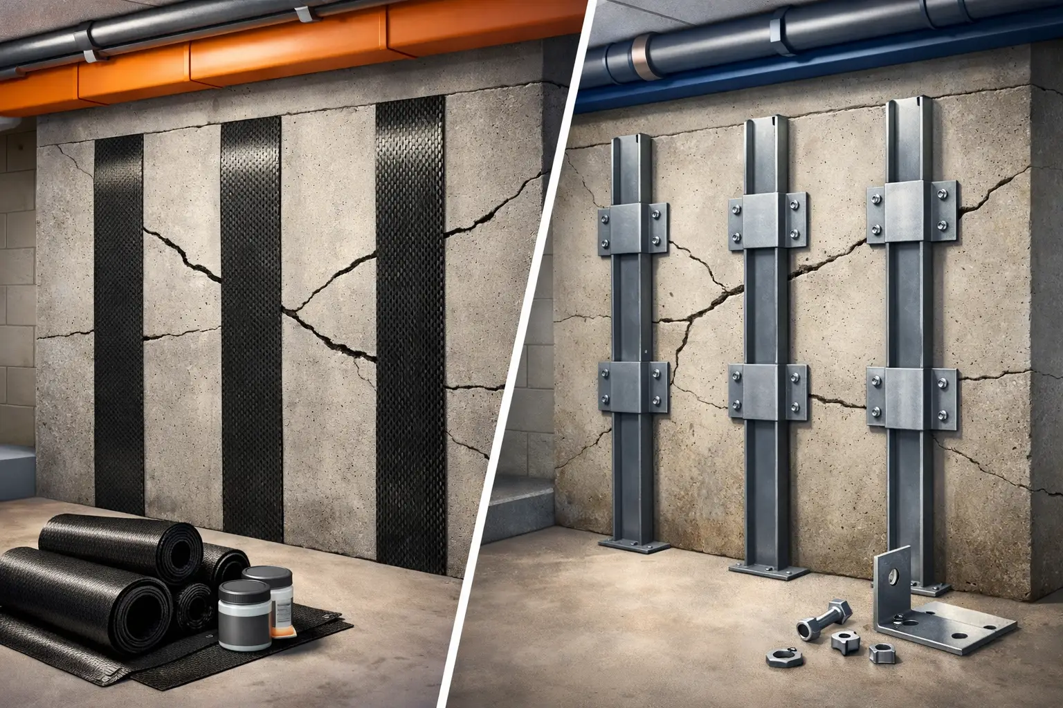 Carbon Fiber vs Steel for Basement Wall Repair