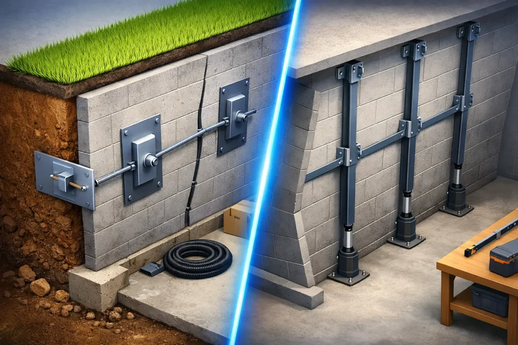 Wall Anchors Versus Braces for Bowing Walls