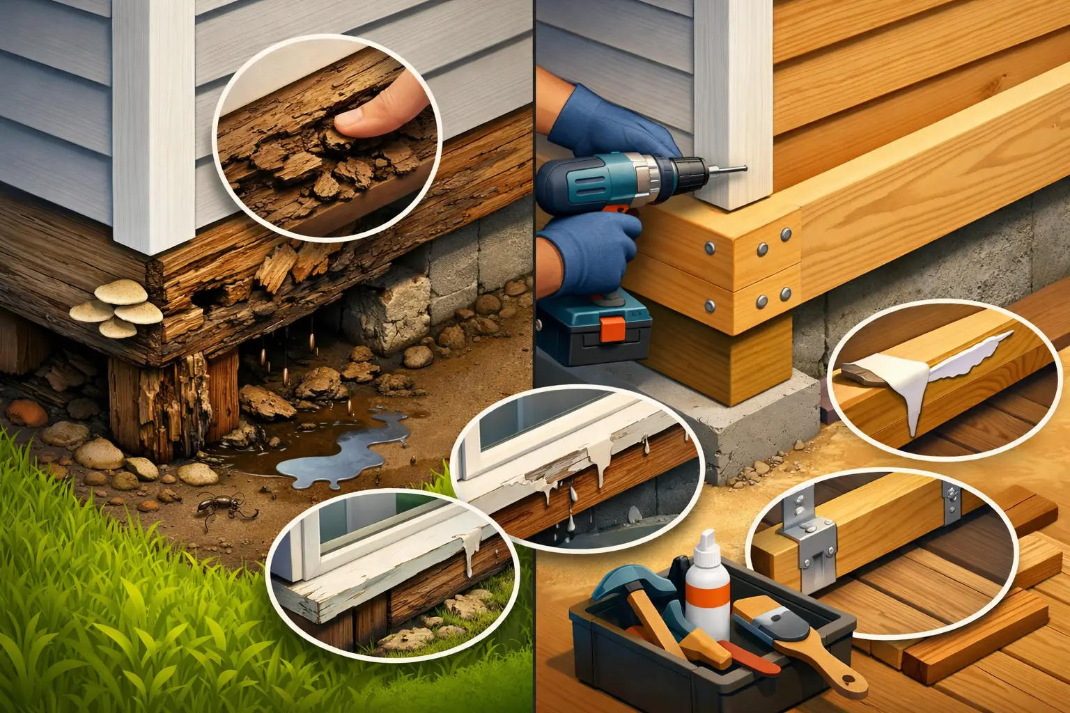 Wood Rot: Warning Signs and Permanent Repairs