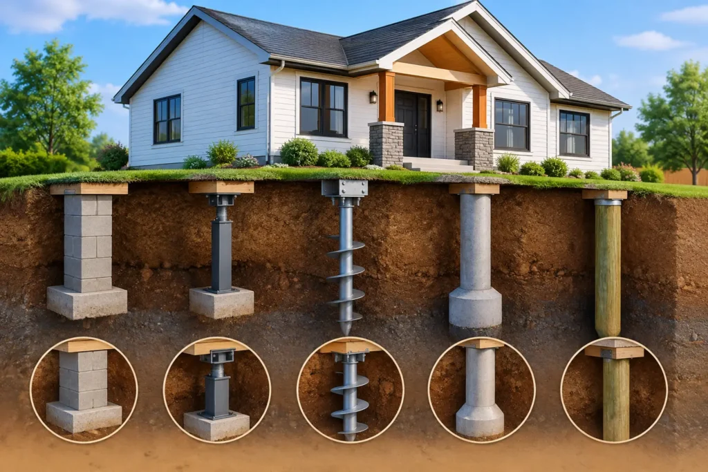 Pier Systems Compared for Settling Homes