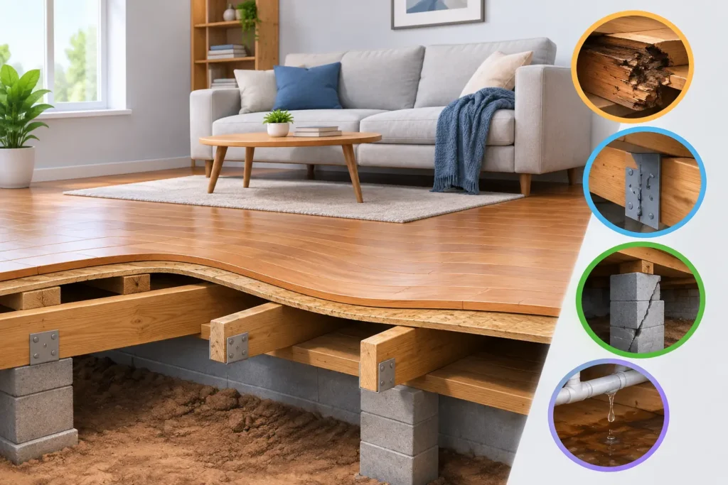 Sagging Floor Diagnosis: What Is Causing It?